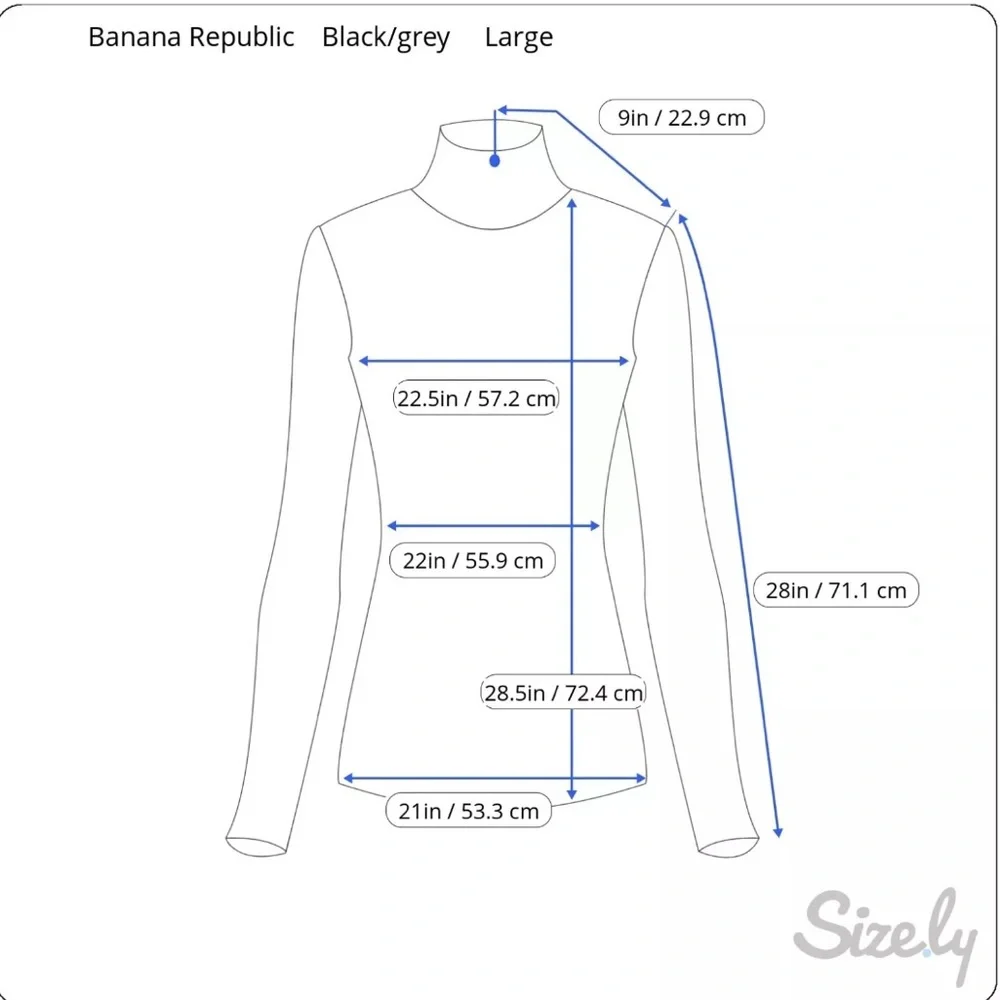 Banana Republic Italian Merino‎ Blend Chest Stripe Sweater Size Large Black Gray